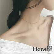 【Hera 赫拉】纖細間隔小珠鎖骨鏈短款頸鏈 H111030105 金色