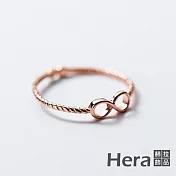 【Hera 赫拉】8字指環氣質麻花食指戒 H111030108 玫瑰金