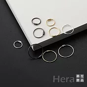 【Hera 赫拉】精鍍銀耳圈耳扣骨釘-3入各1色 H111030118 銀色