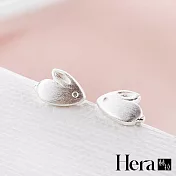 【Hera 赫拉】文青小玉兔精鍍銀耳針 H111072605 銀色