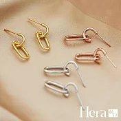【Hera 赫拉】精鍍銀個性雙環橢圓耳環 H111120701 銀色