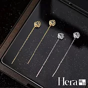 【Hera 赫拉】鏤空玫瑰花流蘇精鍍銀耳環 H111120705 銀色