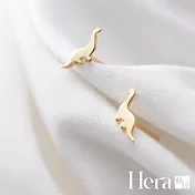 【Hera 赫拉】小清新恐龍精鍍銀耳針 H111122006 金色