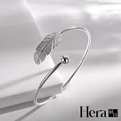 【Hera 赫拉】精鍍銀羽毛小圓珠手環 H111122801 銀色