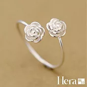 【Hera 赫拉】唯美玫瑰花精鍍銀戒指 H111122803 銀色