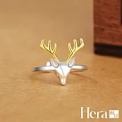 【Hera 赫拉】一鹿有你精鍍銀戒指 H111122805 銀色