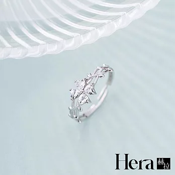 【Hera 赫拉】精鍍銀四葉草水鑽戒指 H112032201 銀色