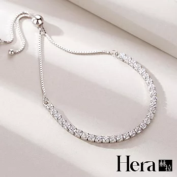 【Hera 赫拉】維拉雅典鑲鑽精鍍銀手鍊 H112061306 銀色