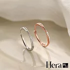 【Hera 赫拉】精鍍銀線條交叉排鑽戒指 H112101803 銀色