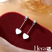 【Hera 赫拉】精鍍銀愛心流蘇耳環 H112101804 銀色