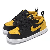 Nike 休閒鞋 Jordan 1 Low ALT TD 小童 黑 黃 小朋友 皮革 魔鬼氈 嬰兒鞋 DR9747-072