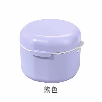 【E.dot】便攜牙套清潔收納盒 假牙清潔收納盒 -2入組 紫色
