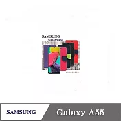 皮套  三星 Samsung Galaxy A55 經典書本雙色磁釦側翻可站立皮套 手機殼 可插卡 可站立 側掀皮套 桃色