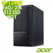 Acer 宏碁 Aspire TC-1750 (i5-12400/16G/2TB+512G SSD/W11)