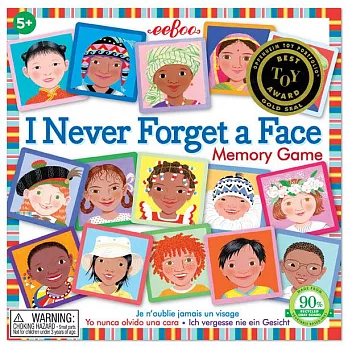 eeBoo 記憶遊戲桌遊 - I Never Forget a Face Square Memory Game (人物篇)