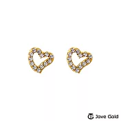 JoveGold漾金飾 喜樂的心黃金耳環