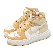Nike 休閒鞋 Wmns Air Jordan 1 Elevate High 女鞋 厚底 增高 金黃 AJ1 DN3253-200