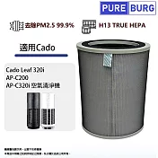 適用日本Cado Leaf 320i AP-C200 AP-C320i空氣清淨機除臭活性碳HEPA濾網濾芯FL-C200