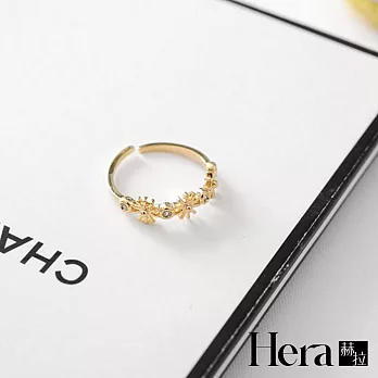 【Hera赫拉】水鑽太陽花開口戒指-2色 金色