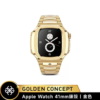 ★送原廠提袋+進口醒酒器★Golden Concept Apple Watch 41mm 保護殼 RO41 金錶殼/金不鏽鋼錶帶 (18K金PVD鍍層)