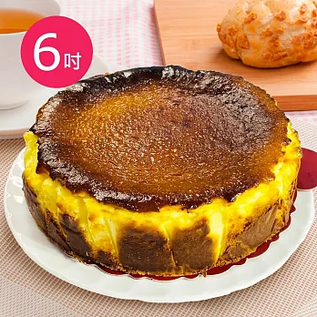 樂活e棧-母親節造型蛋糕-濃心焦香巴斯克蛋糕6吋x1顆(生日快樂 蛋糕 手作) 無 6吋