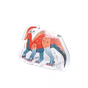 白堊紀恐龍-副櫛龍木拼透明專用框