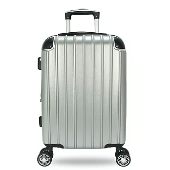 DF travel - 聖彼得系列TSA海關密碼鎖避震輪20吋行李箱-共4色 銀色