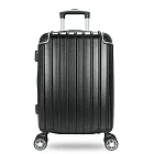 DF travel - 聖彼得系列TSA海關密碼鎖避震輪24吋行李箱-共4色 黑色