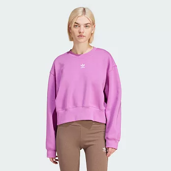ADIDAS SWEATSHIRT 女圓領套頭衫-粉-IR5975 XS 粉紅色