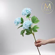 【Floral M】京都夏日繡球碎冰藍仿真花花材（3入/組）