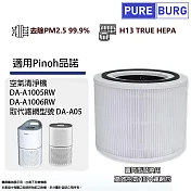 適用Pinoh品諾486空氣清淨機DA-A1005RW DA-A1006RW替換用高效空氣HEPA濾網芯型號DA-A05