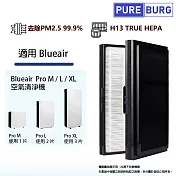 Blueair 適用Pro M / Pro L / Pro XL 空氣清淨機Smokestop除臭高效HEPA濾網濾心