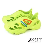 【Pretty】男 女大尺碼 洞洞鞋 雨鞋 防水鞋 輕量 厚底 EU39 綠色