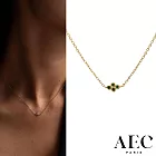 AEC PARIS 巴黎品牌 幸運草綠鑽項鍊 優雅金項鍊 CHAIN NECKLACE OURANO