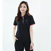 【遊遍天下】女款抗UV吸濕排汗機能POLO衫(GS1046) M 黑色