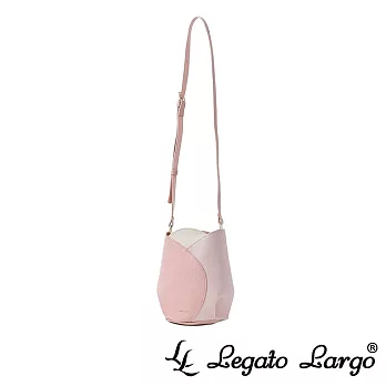 Legato Largo 小法式鬱金香斜背包-  拼色粉紅