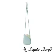 Legato Largo 小法式鬱金香手機收納斜背小包-  拼色薄荷綠