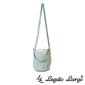 Legato Largo 小法式鬱金香手提斜背兩用托特包-  拼色薄荷綠