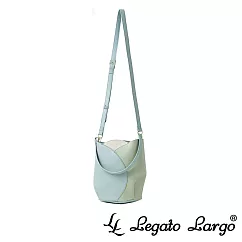 Legato Largo 小法式鬱金香手提斜背兩用托特包─ 拼色薄荷綠