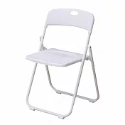 【好氣氛家居】簡約繽紛多功能折疊椅/會議椅(三色可選) 白色