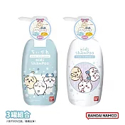 日本BANDAI-吉伊卡哇二合一洗髮乳300ml-3罐組(日本製/弱酸性/無添加色素、酒精)