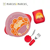 【MARCUS＆MARCUS】動物樂園用餐訓練學習禮盒組-紅獅子