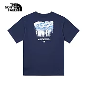 The North Face M PWL ROCKY MOUNTAIN SS TEE - AP 男短袖上衣-藍-NF0A88GK8K2 L 藍色