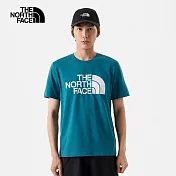 The North Face M FOUNDATION LOGO S/S TEE - AP 男短袖上衣-藍-NF0A88GYO0X L 藍色