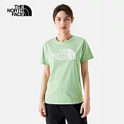 The North Face W FOUNDATION LOGO S/S TEE - AP 女短袖上衣-綠-NF0A89QUI0G S 綠色
