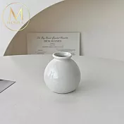 【Floral M】Ins風陶瓷迷你小花瓶 - 簡約白