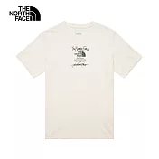 The North Face U MFO TYPESETTING LOGO S/S TEE  - AP 男女短袖上衣-米白-NF0A8AUWQLI L 白色