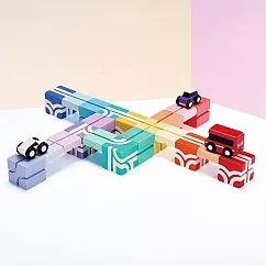 Qbi益智磁吸軌道玩具─彩虹樂園系列─創意無限軌道組