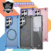 CITY 膚感強磁款磁吸殼 for Samsung Galaxy S24 Ultra 透紫