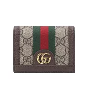 GUCCI GG supreme Ophidia卡片小短夾_展示品 (綠紅)